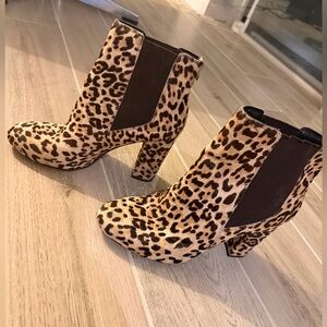 Sam Edelman Leopard Print Ankle Booties